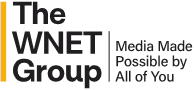 Logo with text that reads: The WNET Group, Media Made Possible by All of You